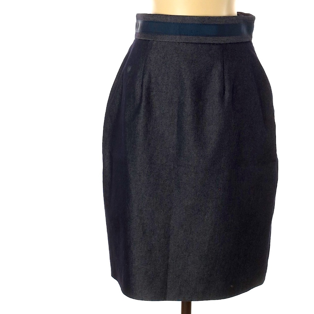Brooks Brothers Navy Cotton Blend Skirt - Size 2